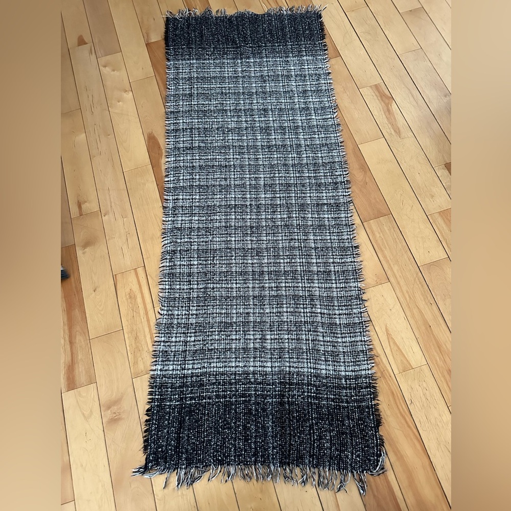 Black and White Plaid Scarf